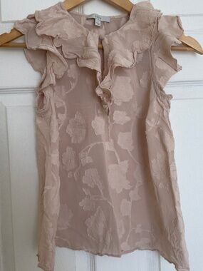 Joie Women's Blush Ruffle Cap-Sleeve Blouse